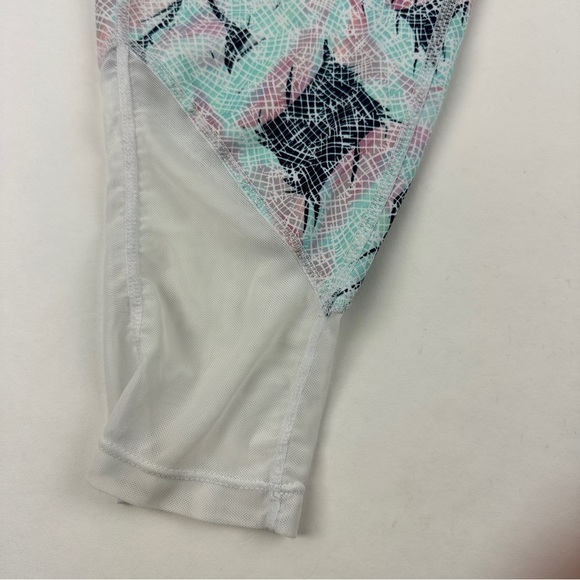 Pro Player Leggings Womens Medium Blue Geometric Mesh - Picture 6 of 10